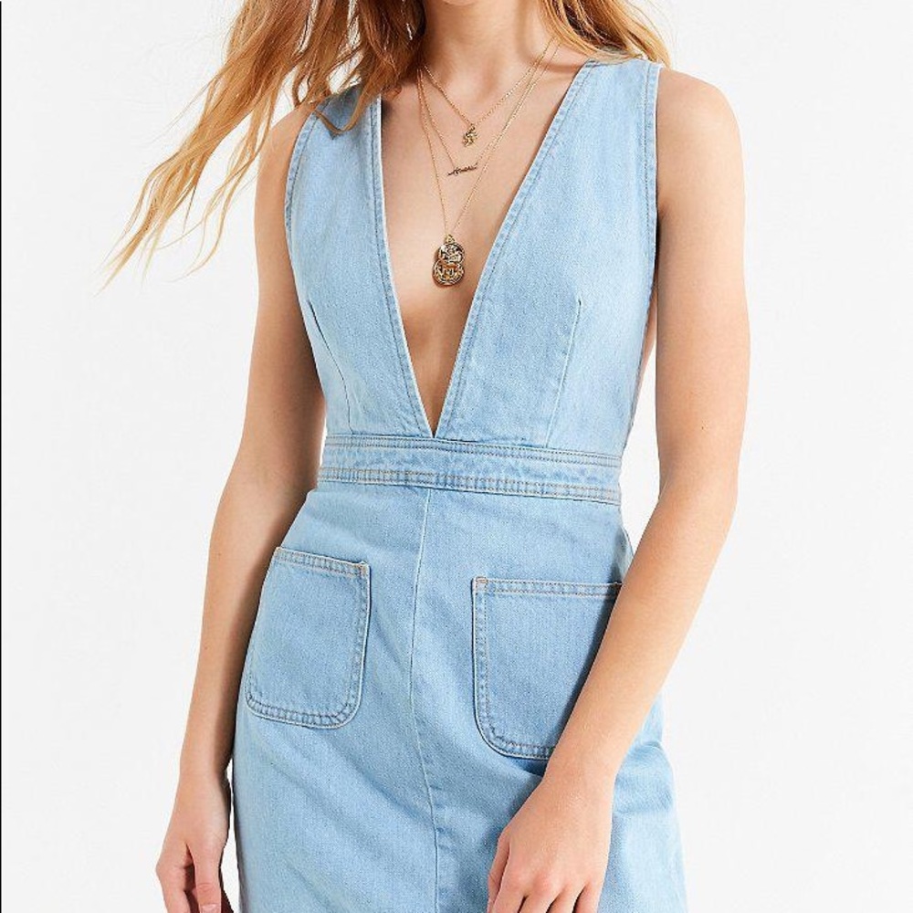 Urban Outfitters Plunge Denim Dress